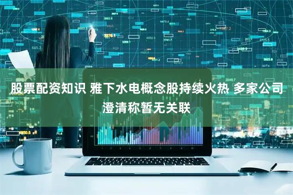 股票配资知识 雅下水电概念股持续火热 多家公司澄清称暂无关联